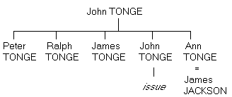 Family Tree: John Tonge of Plodder Lane, Fanrworth