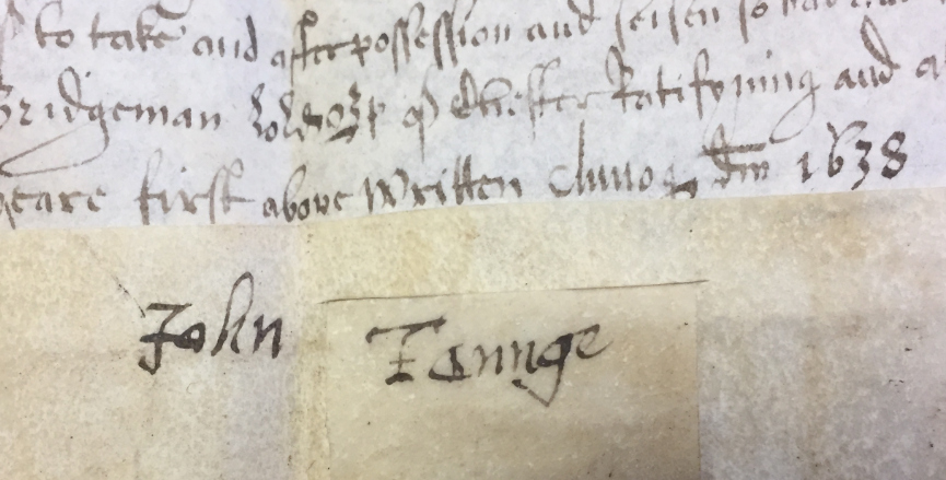 Signature of John Tonge of Farnworth