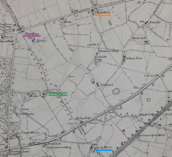 1847 OS Map of Radcliffe and Elton