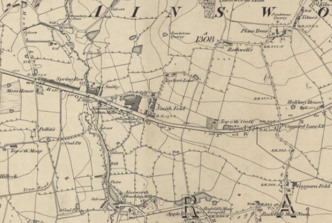 Map showing Smith Fold in Ainsworth